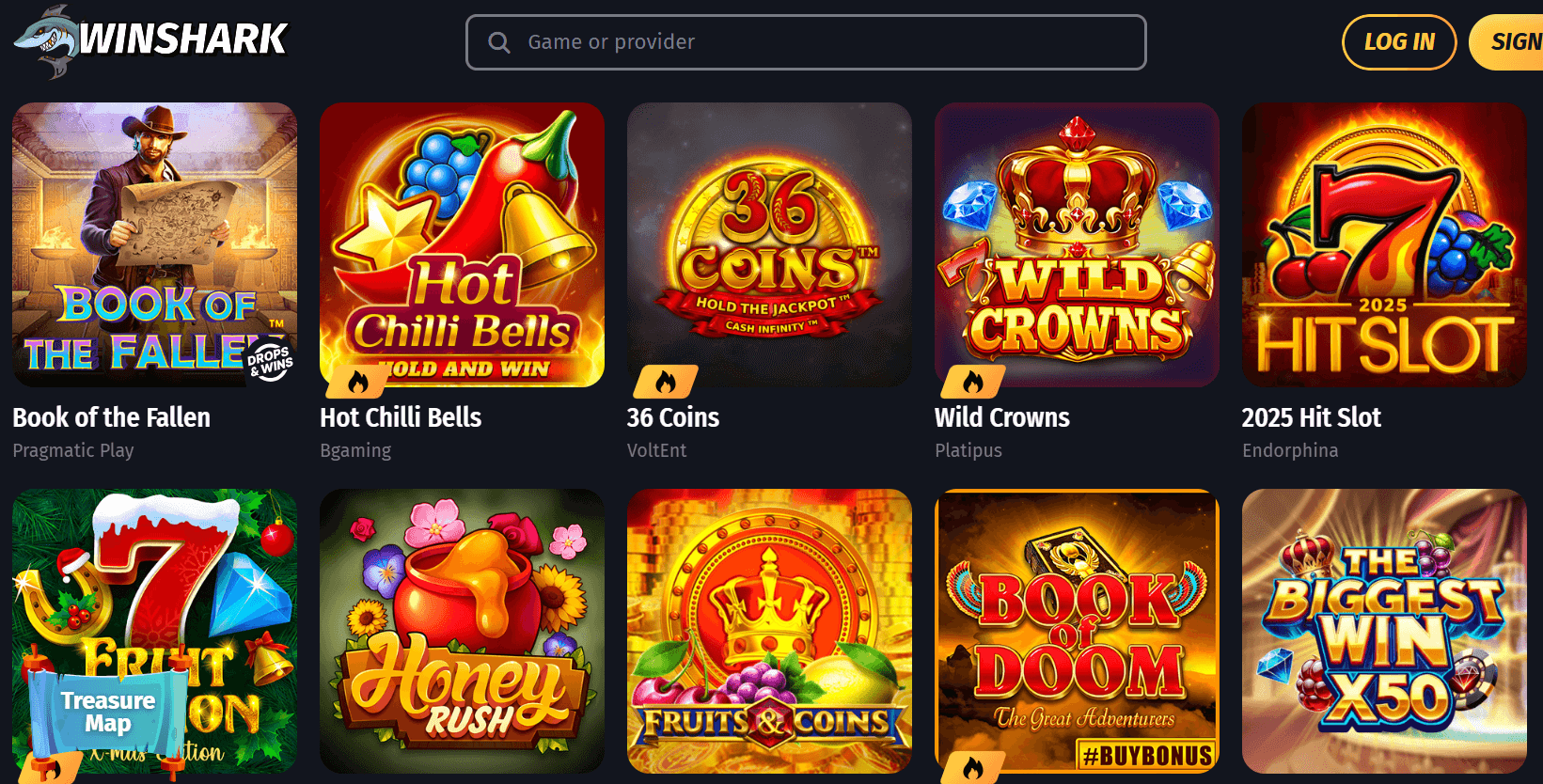 WINSHARK CASINO ONLINE SPANIA