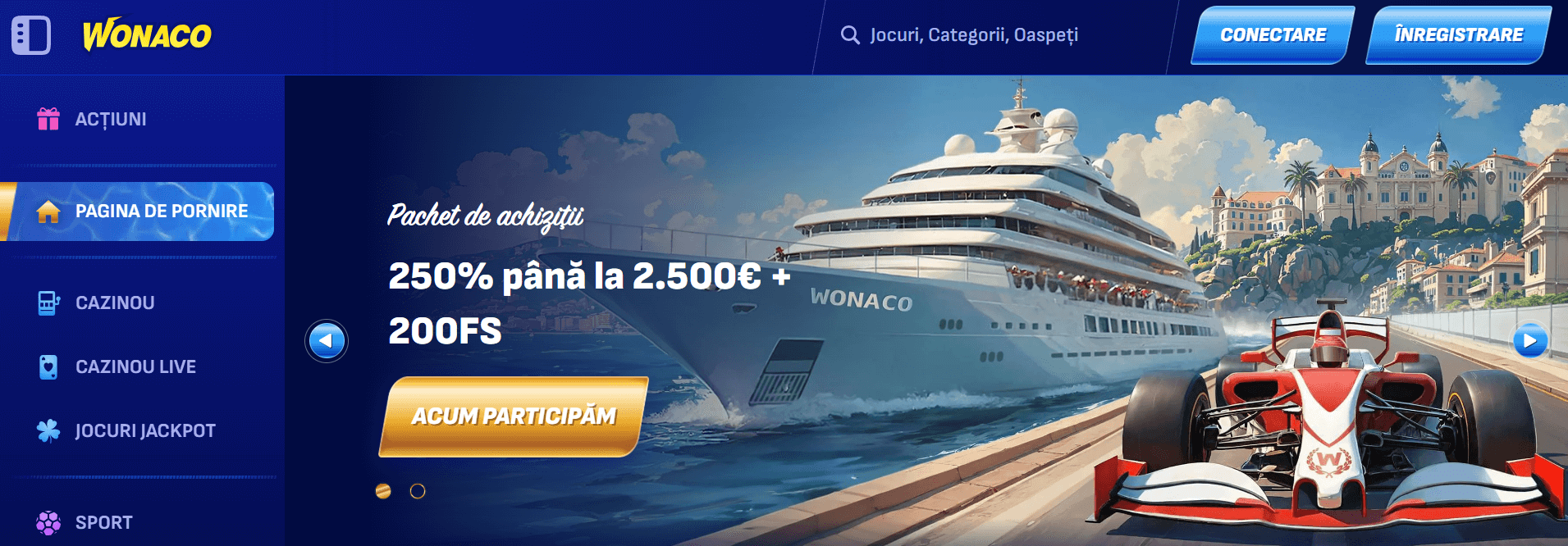 bonus de bun venit wonaco casino online spania