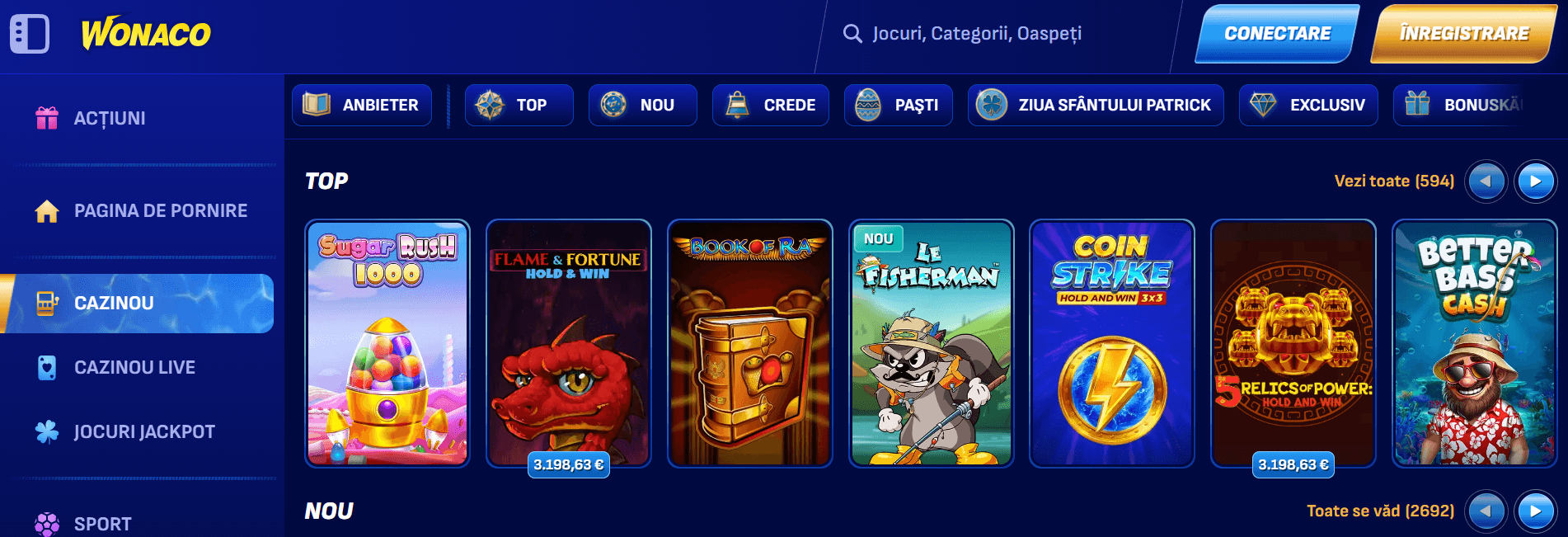 wonaco casino online spania