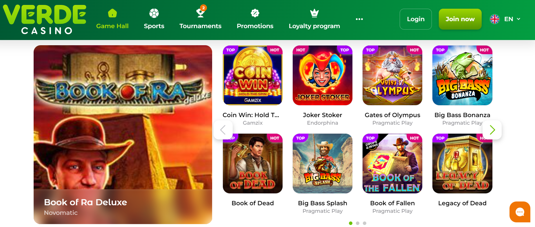 verde casino online spania